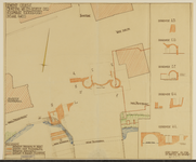 216166 Plattegrond van het plein ten noorden van de Tolsteegbrug te Utrecht; met aanduiding van de aangrenzende straten ...